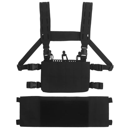 Tactical Chest Rig Modular Airsoft Training Vest Multifunctional Camouflage Gear with 556 Triple Magazine Pouch MOLLE System