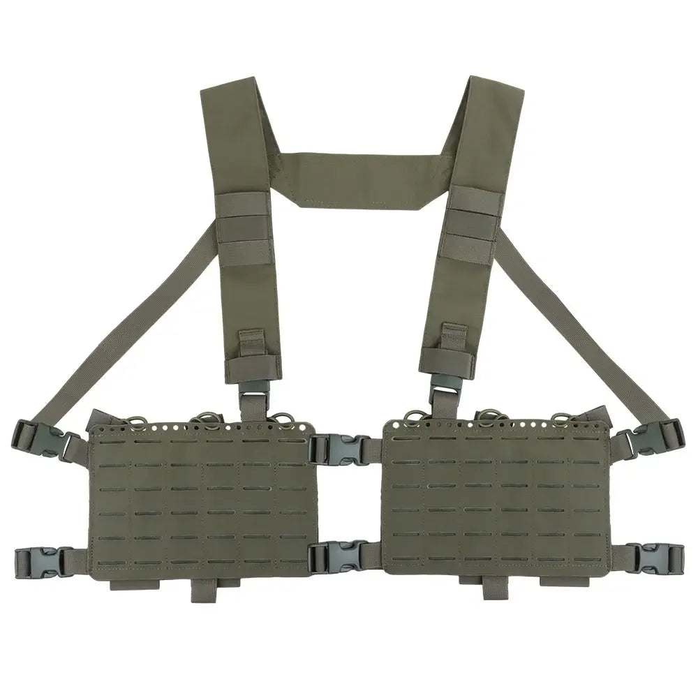Alpha Tactical Chest Rig MOLLE System Modular Quick Release Vest fit  Airsoft Magazine Pouch Outdoor Hunting Waist Bag