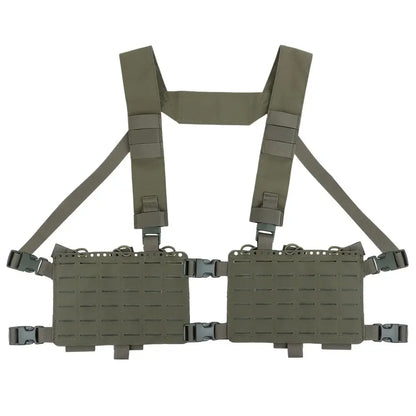 Alpha Tactical Chest Rig MOLLE System Modular Quick Release Vest fit  Airsoft Magazine Pouch Outdoor Hunting Waist Bag
