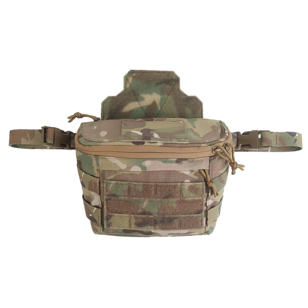 Tactical Large Capacity PC Drop Pouch Multi-Functional Chest Rig Expand Bag Waist Belts for Plate Carrier Hunting Accessories