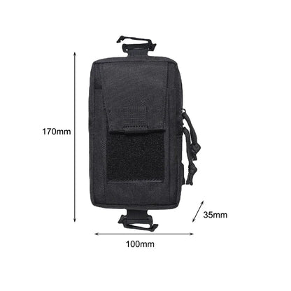 Molle Backpack Strap Phone Holder Waist Pouch for Outdoor Sports Running Camping Hiking Hunting - EDC Tool Organizer