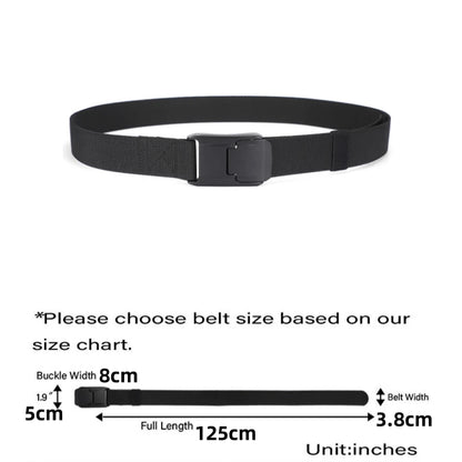 2026 New Stretch Belt For Men and Women Hard Quick Release Buckle Strong Real Nylon Unisex Elastic Belt Overalls Work Belt