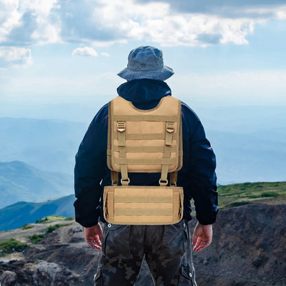 Hunting Vest & Belt Multifunctional Outdoors Training Belt Padded Combat Assault Vest Oxford Cloth for Outdoor Activities