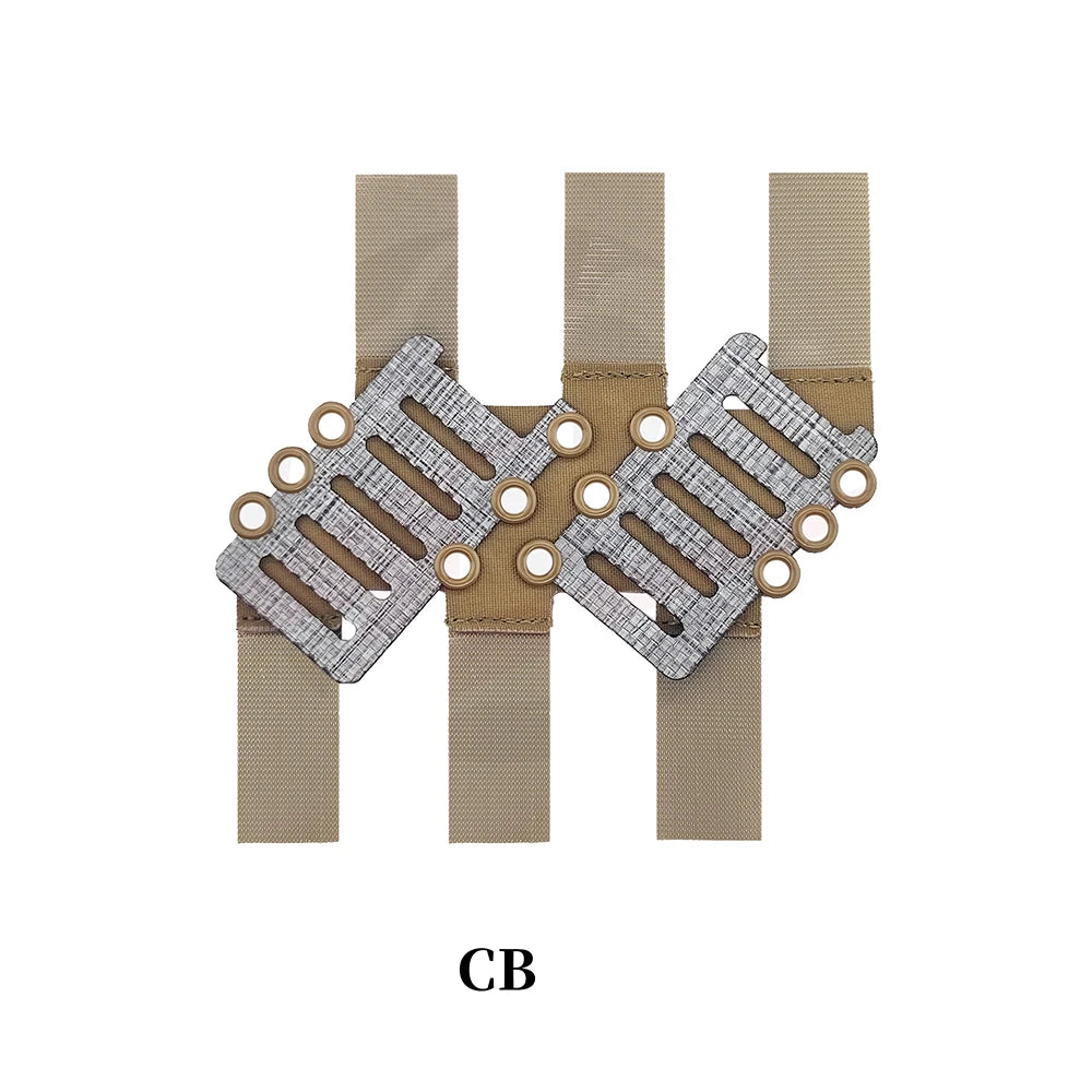 Tactical Waist Dual-Row 40 ° Angled MOLLE Bevel Adapter Plate Belt Accessory