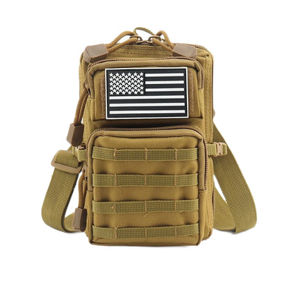 2L multi layered mobile phone bag waist hanging bag, with multiple ways of wearing, suitable for outdoor hiking trips