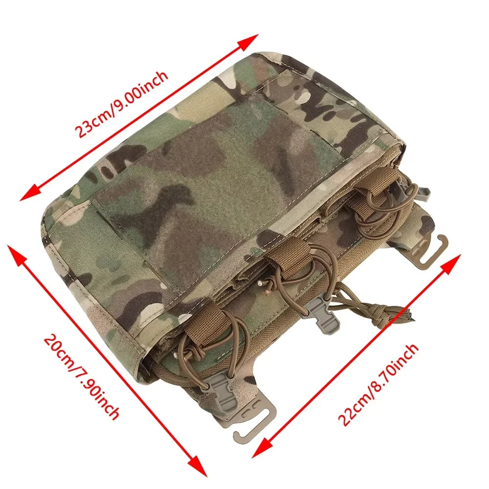 Tactical DOPE Front Flap G-hook Double Stack Abdominal Fanny Pack Triple Magazine Insert Pouch Kangaroo FCPC FCSK Carrier Vest