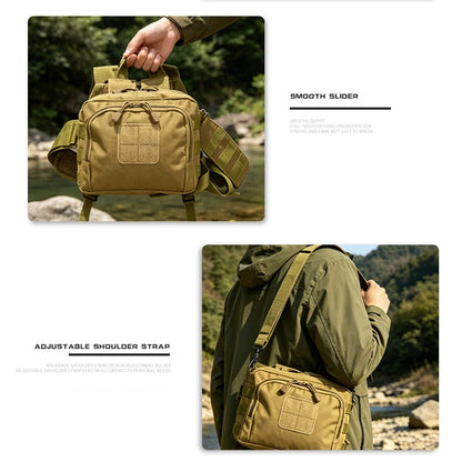 Tactical 2 Bangers Range Bag, Crossbody Pouch with AR/M4 and Pistols Magazine Holders for Outdoor Hunting, Shooting & Sports
