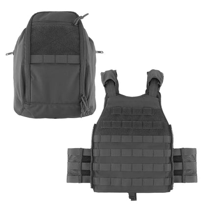 Tactical Hunting Vest Velocity Systems Plate Carrier With Zip-on Hydration Back Panel  Bag MOLLE Scarab Airsoft Militar Gear