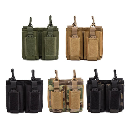 M4 M14 M16 AK AR Magazine Pouch Tactical Molle Triple Magazine Pouch Double-Layer Mag Pouches Universal Cartridge Holder