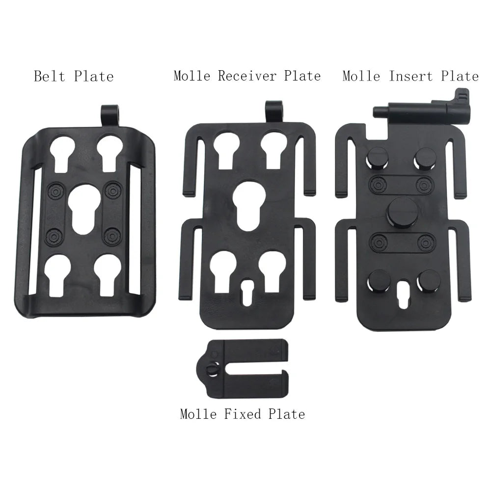 VULPO New Style Tactical Molle Attachment Plate Molle Adapter Platform For Molle Pouch Molle Mag Pouch, MOLLE Backpack and More