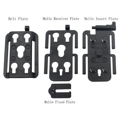 VULPO New Style Tactical Molle Attachment Plate Molle Adapter Platform For Molle Pouch Molle Mag Pouch, MOLLE Backpack and More