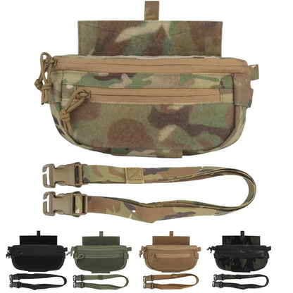 Tactical Hanger Pouch Compact Abdominal Dangler Pack Quick Release Shoulder Bag Integrates Hunting Vest Plate Carrier Airsoft