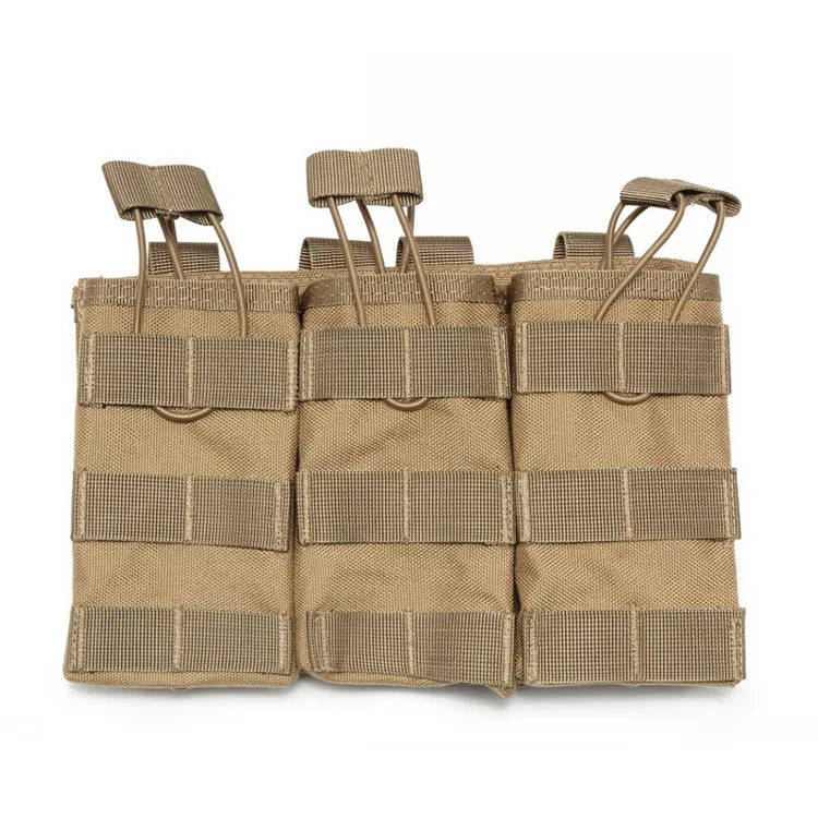 Tactical Triple Molle Magazine Pouches Airsoft AK 7.62 5.56mm M4 AR 15 Rifle Mag Bag Hunting Vest Accessories