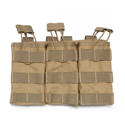 Tactical Triple Molle Magazine Pouches Airsoft AK 7.62 5.56mm M4 AR 15 Rifle Mag Bag Hunting Vest Accessories
