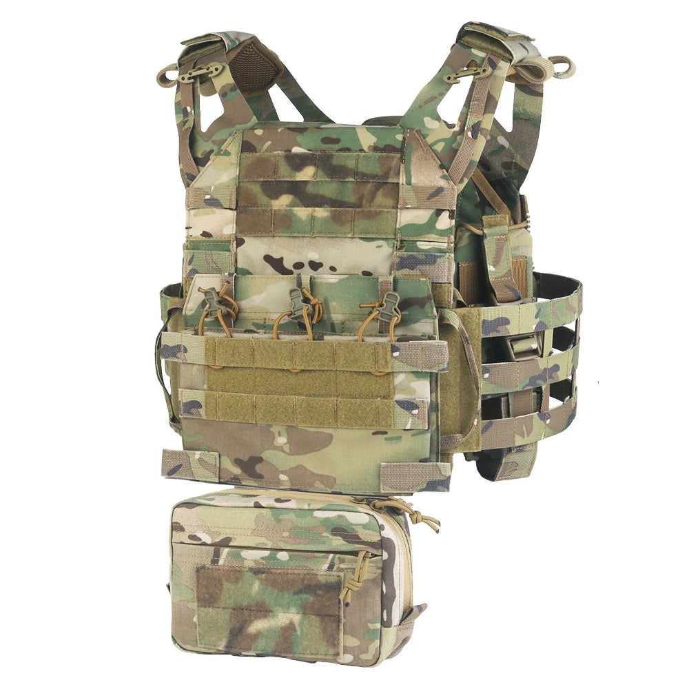 JPC3.0 Tactical Plate Carrier Set R Series Hunting Vest with Quick Release Cummerbund Triple Mag Pouch Airsoft Molle Radio Pouch