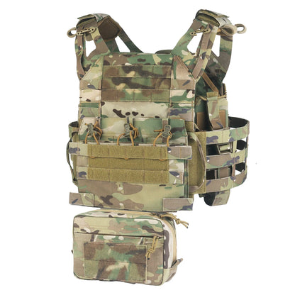 JPC3.0 Tactical Plate Carrier Set R Series Hunting Vest with Quick Release Cummerbund Triple Mag Pouch Airsoft Molle Radio Pouch