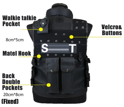Multi Pockets Tactical Vest Hunting Outdoor Waistcaot SWAT Training CS Game Waist Coat Paintball Modular Security Guard Vests