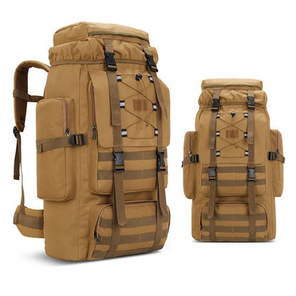 Large Camping Backpack Travel Luggage Bag 80L Men Hiking Climbing Mountaineering Shoulder Pack Molle Outdoor Tactical Rucksack