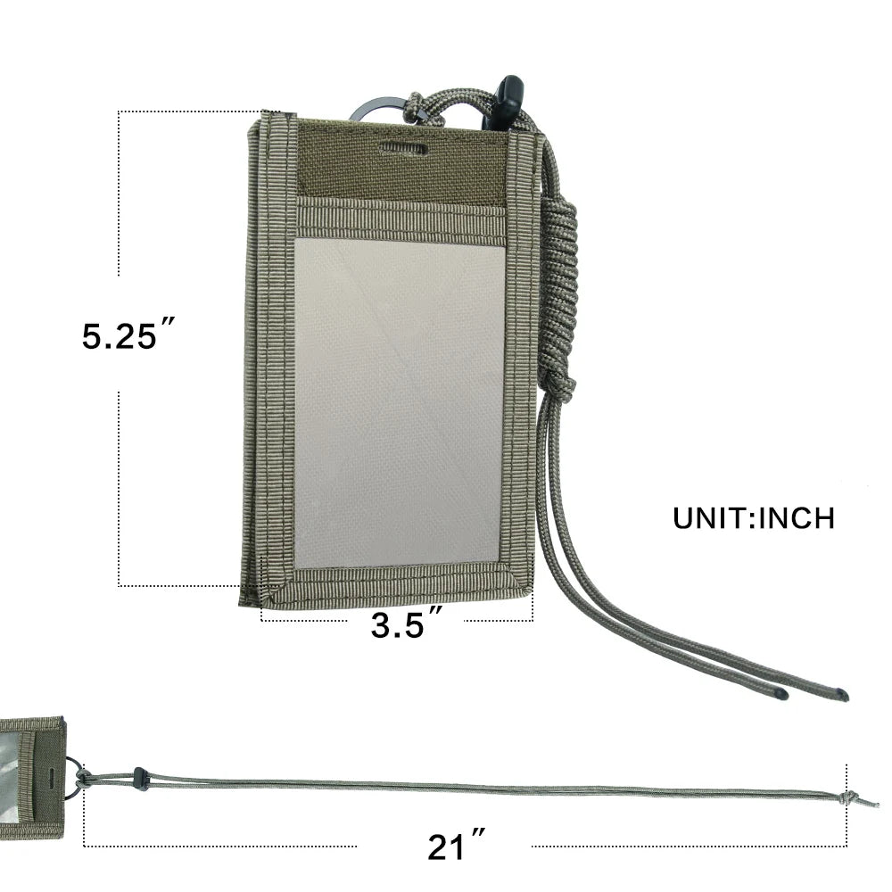 EXCELLENT ELITE SPANKER Tactical ID Card Case Patch Neck Lanyard Credit Card Organizer Pouch Adjustable Neck Lanyard