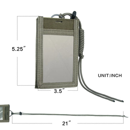 EXCELLENT ELITE SPANKER Tactical ID Card Case Patch Neck Lanyard Credit Card Organizer Pouch Adjustable Neck Lanyard