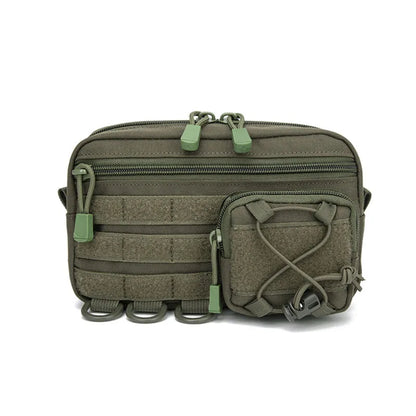 Tactical MOLLE Admin Pouch Horizontal Front Drawstring Pocket EDC Utility Organizer Waist Pack for EMT Hunting Outdoor