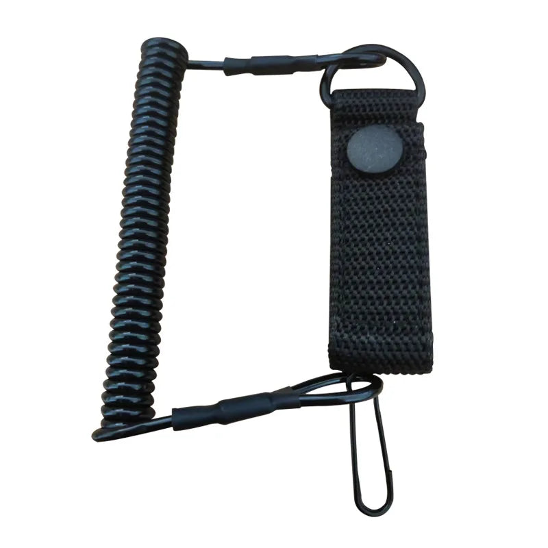 Molle Airsoft coil handgun spring sling Anti-lost hunt elastic belt rope strap backpack bag tool lanyard gun pistol Accessories