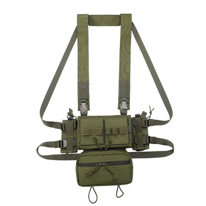 Men's Multicam Hunting MK3 Tactical Chest Rig Harness Modular Lightweight Military Airsoft Vest w/ 5.56 Mag Pouch Pantiball Gear