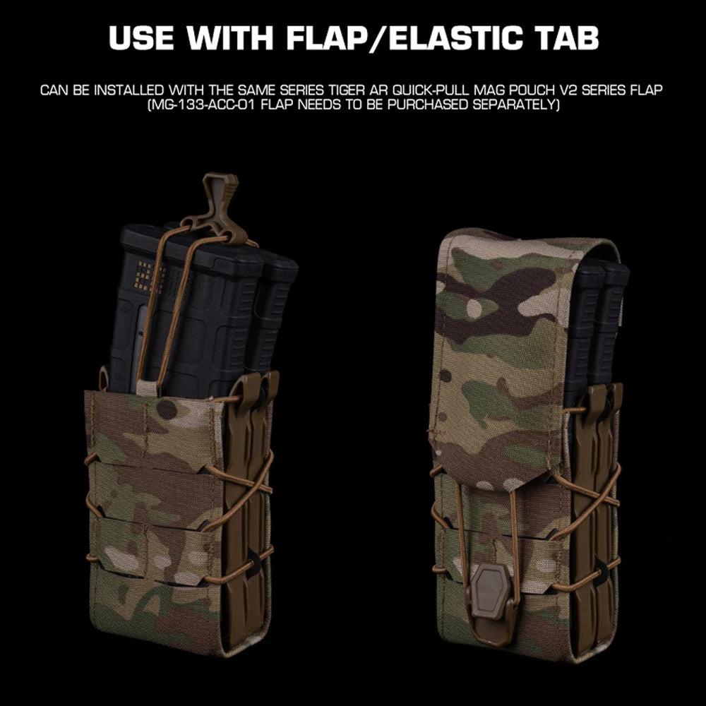 Hunting 5.56 7.62 Magazine Pouch Universal M4 AK AR15 Combination Double Mag Pouch for Airsoft Tactical Vest  Molle Waist Belt