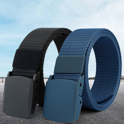 120cm Men Female Belts Military Nylon Adjustable Belt Outdoor Travel Tactical Waist Belt with Plastic Buckle for Pants 6 Colors