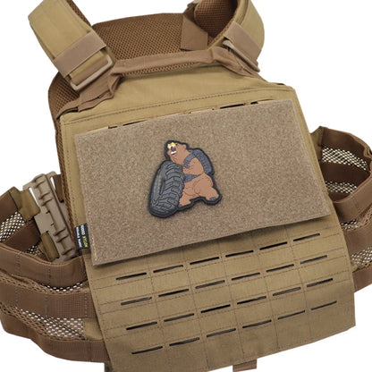 Tactical Vest Patch Molle Adapter Panel Hook&Loop Converter Mounting Placard Badge Patches EDC Tool Bag