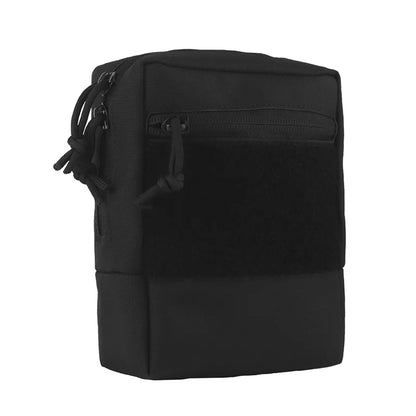 Large Capacity Extended Height MOLLE Pouch Fabric Fastener Design Belt Vest and Gear Panel Mount Outdoor Equipment Storage