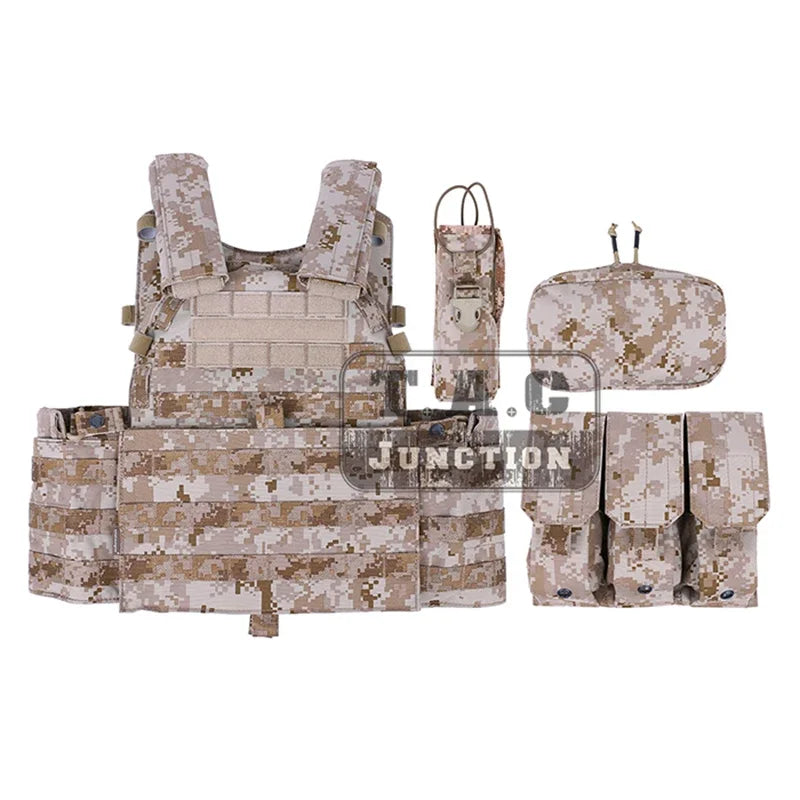 a LBT-6094 Men's AOR1 Color Tactical Combat Vest MOLLE Modular Plate Carrier with Pouches Tactical Vest for Men