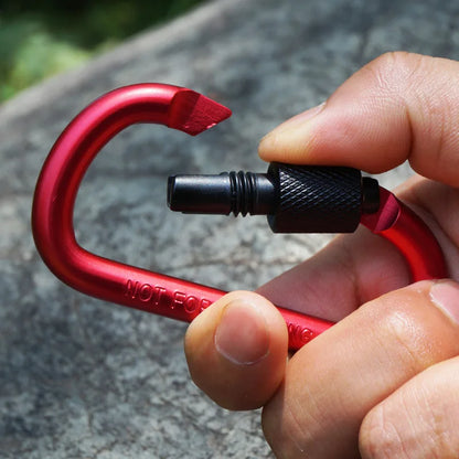 5pcs Carabiner With Lock Set Aluminium Alloy Tourist Hooks Fishing Carbin Buckle Caribiner Clip Key Holder Keychain Camping Tool