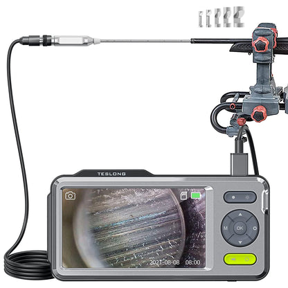 Teslong NTG500H Rigid Borescopes with 5 Iinch IPS Screen 26'' Rod Video Inspection Camera Hunting Bore Cam Cleaning