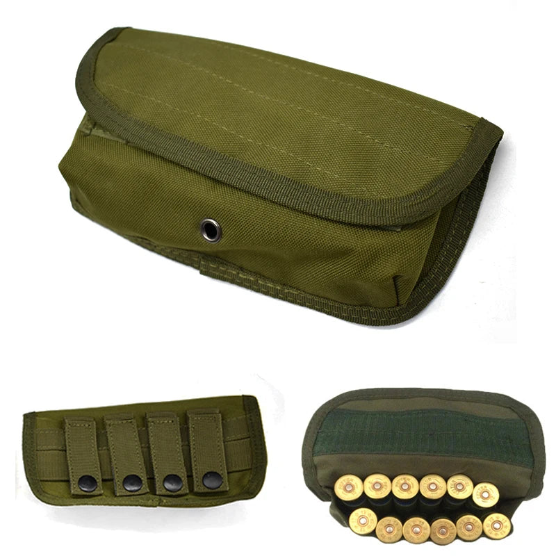 Tactical 12 Round Ammo Pouch Ammo Carrier Bag Molle EDC Shotgun Bullet Shell Holder Rifle Cartridge Hunting Accessories