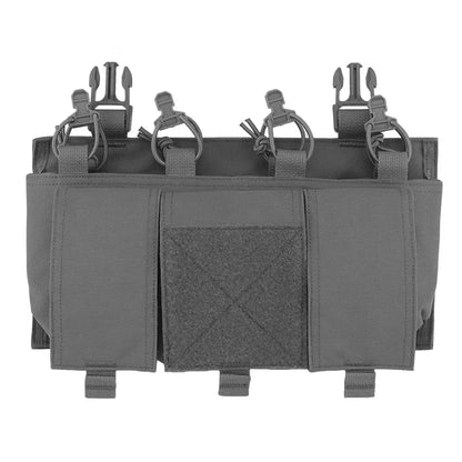 Tactical Quad 5.56 Magazine GP Pouch Placard QASM Clasp Front Panel for CPC FCSK ARC JPC Plate Carrier Airsoft Hunting Vest