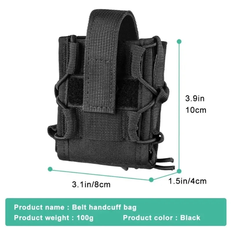 1/2PCS Handcuffs Pouch Shackles Case Holster Molle Quick Release Cuffs Holder Tactical accessory bag training tactical vest belt