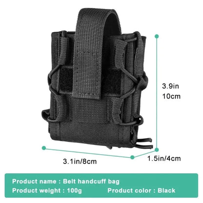 1/2PCS Handcuffs Pouch Shackles Case Holster Molle Quick Release Cuffs Holder Tactical accessory bag training tactical vest belt