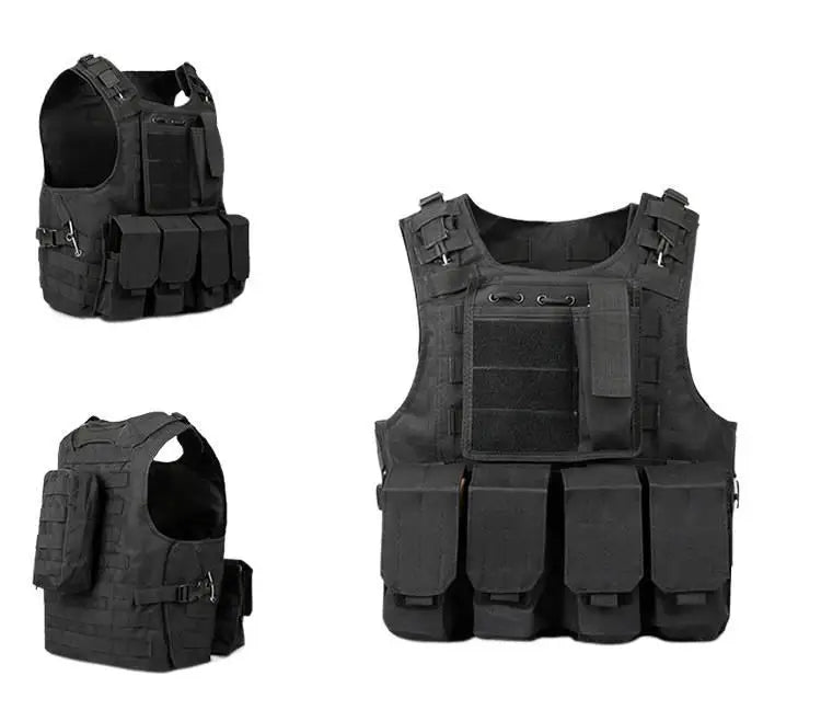 Kids Tactical Vest, Canvas Children's Molle Combat Vest for Outdoor CS Game, Cosplay & Role Play