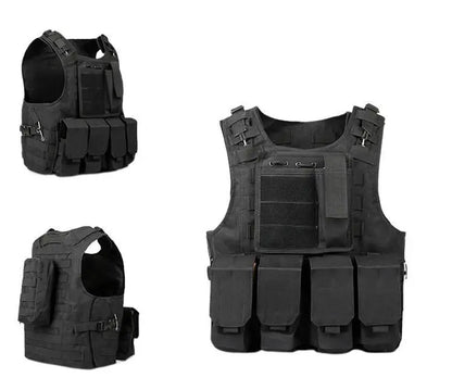 Kids Tactical Vest, Canvas Children's Molle Combat Vest for Outdoor CS Game, Cosplay & Role Play