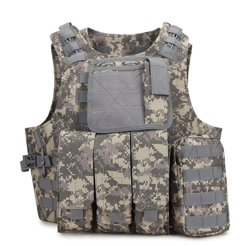 Men Army Airsoft Military Tactical Vest Molle Combat Assault Plate Carrier Tactical Outdoor Clothing Hunting Vest Accessories