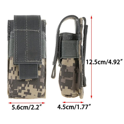 M5 Small Flashlight Bag Outdoor Multifunctional Tactical Flashlight Bag Small Single Edc Tool Kit Molle Accessory Pouch