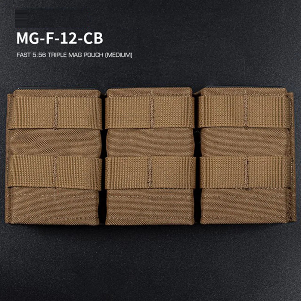 Tactical Fast 5.56 Triple Mag Pouch Medium M4 KYWI Molle Magazine Pouch Insert Open Malice Clip Strap Hunting Airsoft Accessorie