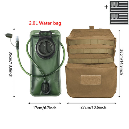 Outdoor Hunting Water Bag Set 2L Large Capacity Drinking Water Bag Portable Water Storage Bag for Hiking and Cycling