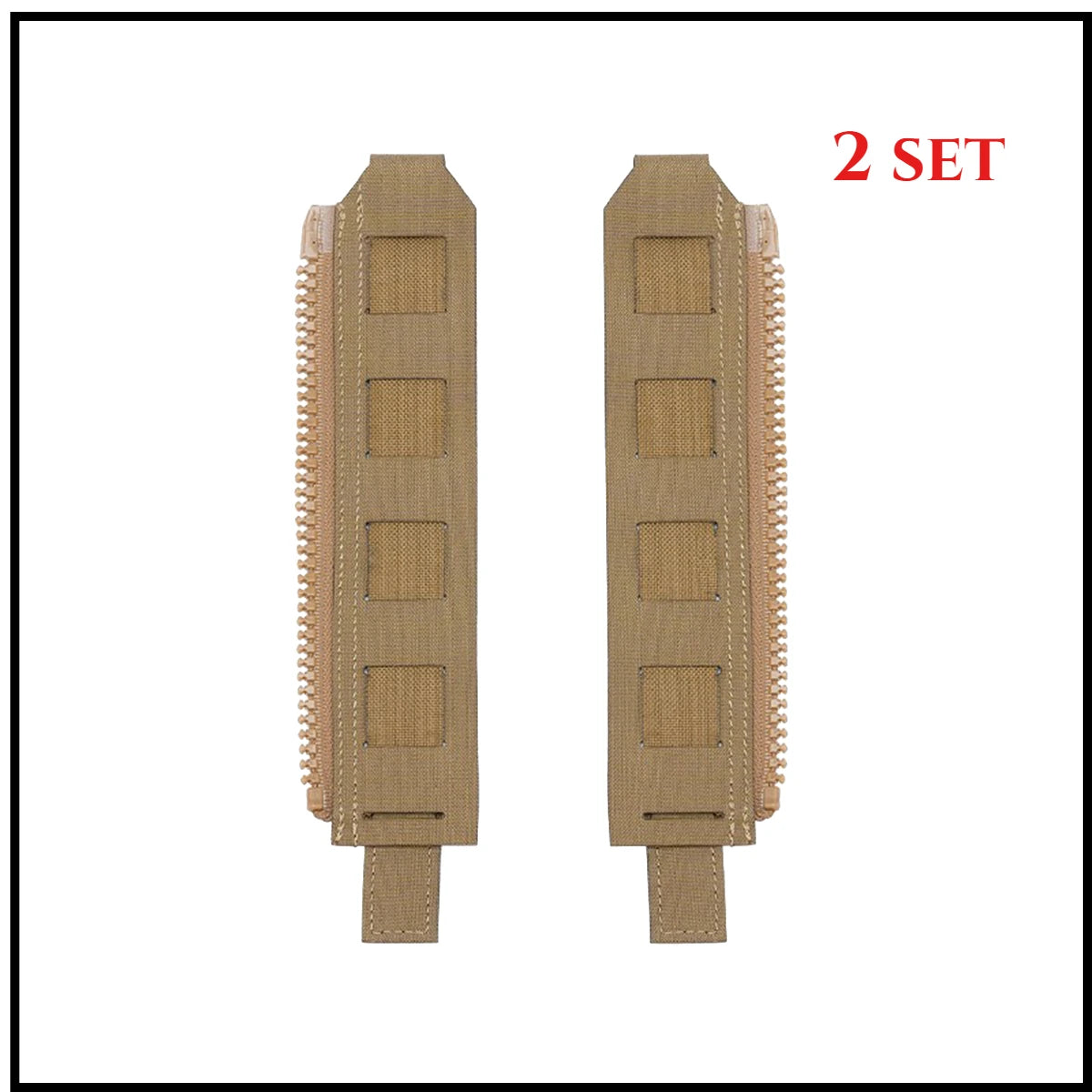 Tactical Back Panel Zipper MOLLE Adapter 500D Nylon Lightweight Versatile For Rear Pack Plate Carrier 3950 Vest Hunting Gear