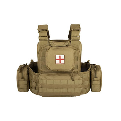 YALEDA 600D Wear-resistant Tactical Vest Training Combat Equipment Quick Release Breathable With Magazine Clip Bag Medical Pouch