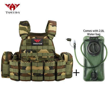 YAKEDAMOLLE Modular Hunting Tank Top, Comes with 2L Soft Water Bag, Adjustable Shoulder Strap with Multiple Device Bags