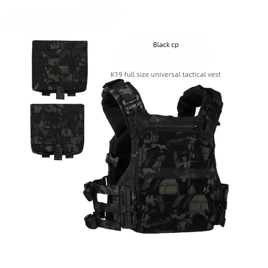 Full Size CS Tactical Load Vest, Outdoor Expansion Training Protective Vest, Quick-Release Vest, Scratch-Resistant Breathable