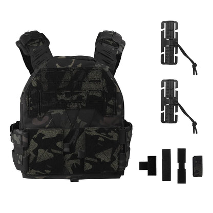 Wosport KZ Tactical Plate Carrier Vest Quick Release Cummerbund G Buckle Adjustable Shoulder Straps for Tactical Airsoft Games