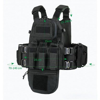 YAKEDA 8280 Multifunctional Full Protection Tactical Vest Snake Buckle Quick Release Outdoor Camouflage Tactical Vests